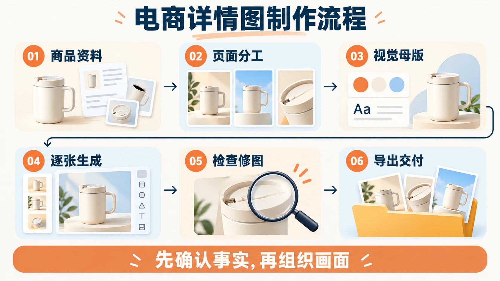 电商详情图从资料到交付的六步制作流程