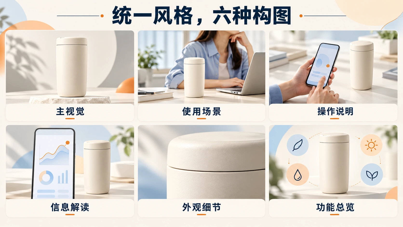 统一品牌风格下的六种详情图构图